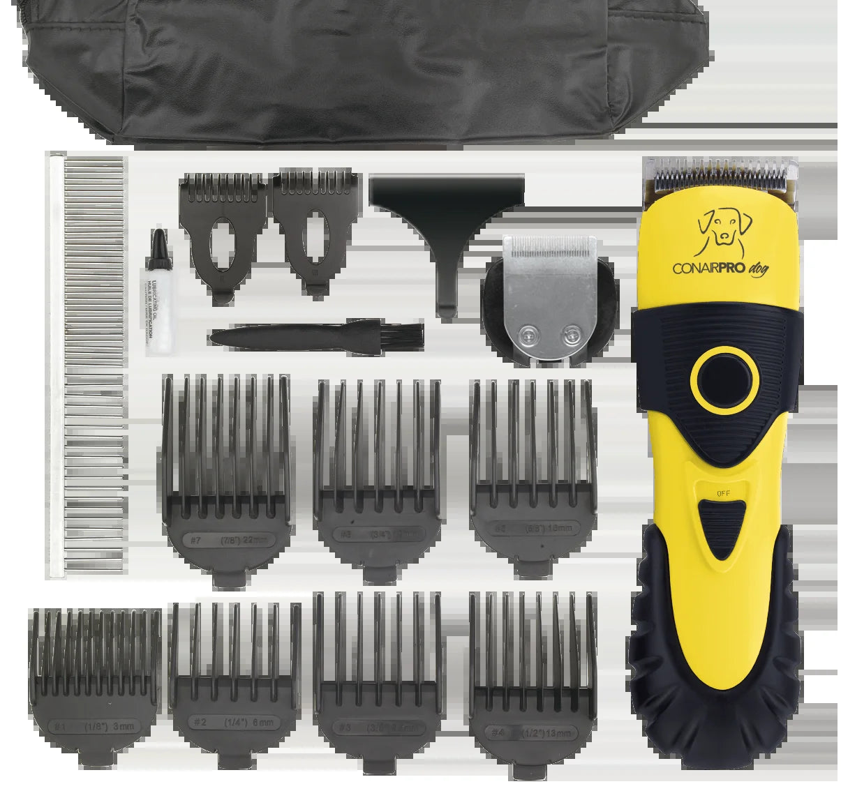 Corded 2-In-1 Clipper+Trimmer, 17 PC Pet Home Grooming Kit for Dogs