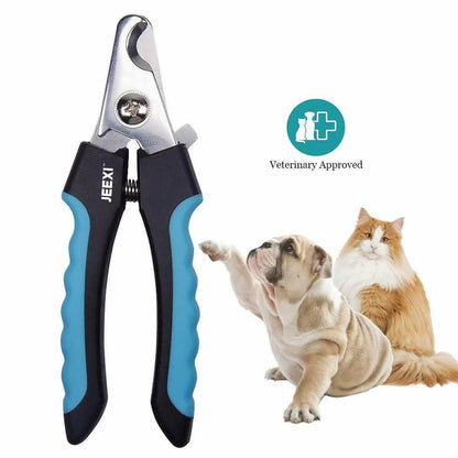 Blue Dog Nail Clippers and Trimmer with Safety Guard, Avoid Over-Cutting Toenail Razor Sharp Blades, Small Medium Large Breeds