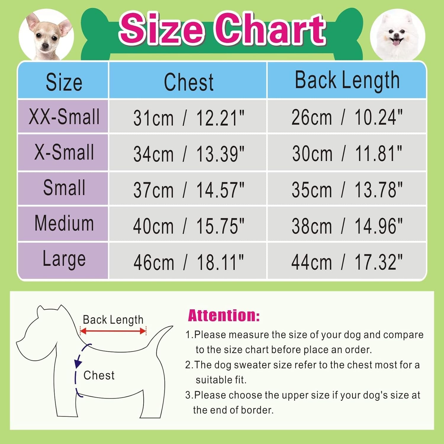 Small Dog Sweaters Knitted Pet Cat Sweater Warm Dog Sweatshirt Dog Winter Clothes Kitten Puppy Sweater (Xx-Small, Green)