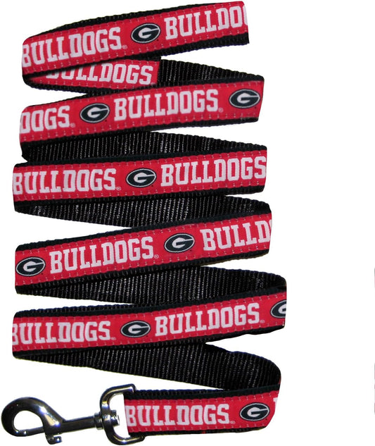 NCAA PET Leash, Small, Georgia Bulldogs, Dog Leash, Shiny & Colorful Leash for Dogs & Cats Licensed by the NCAA, Old Version