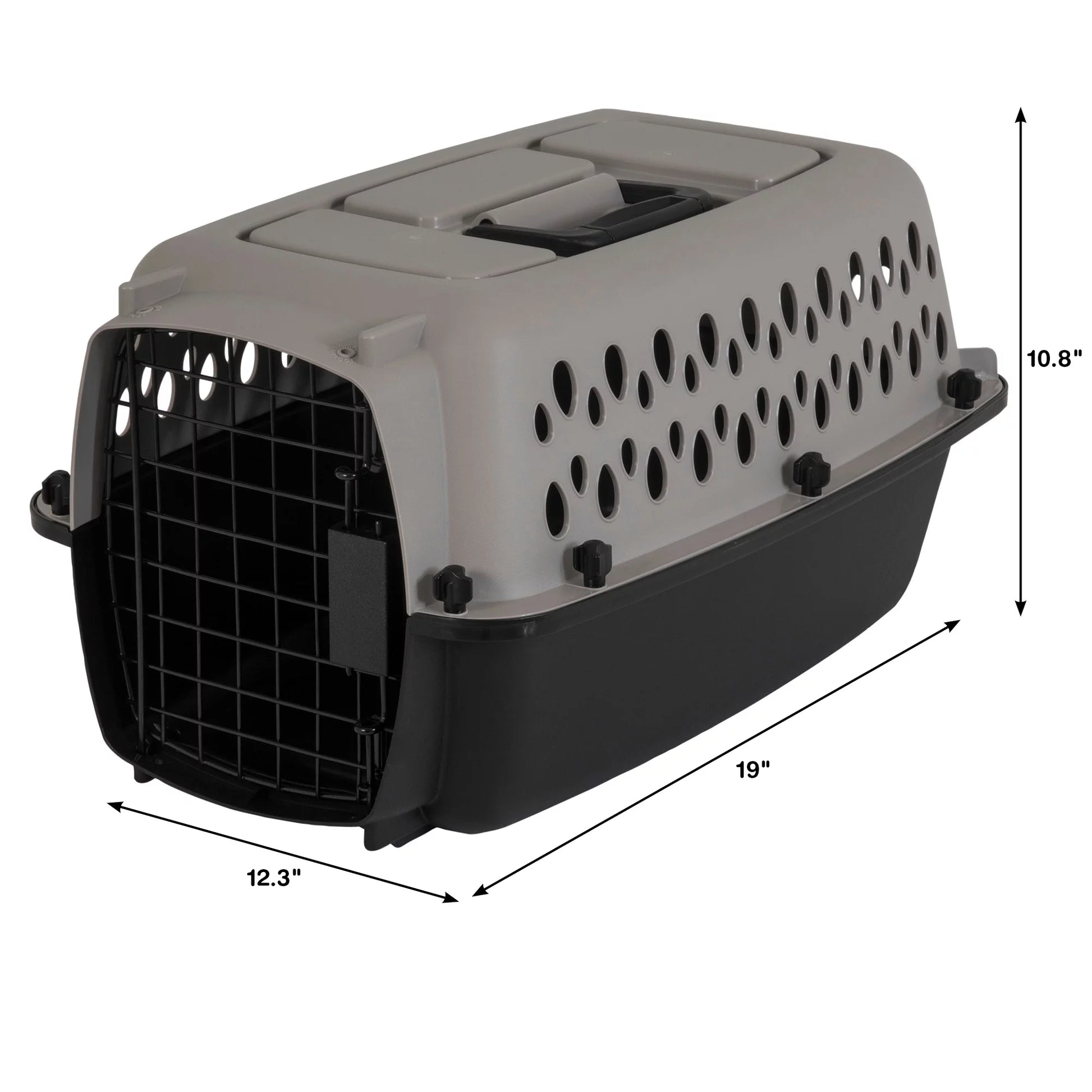 Pet Kennel 19" X-Small Plastic Dog Crate Portable Carrier for Pets up to 10 Lbs