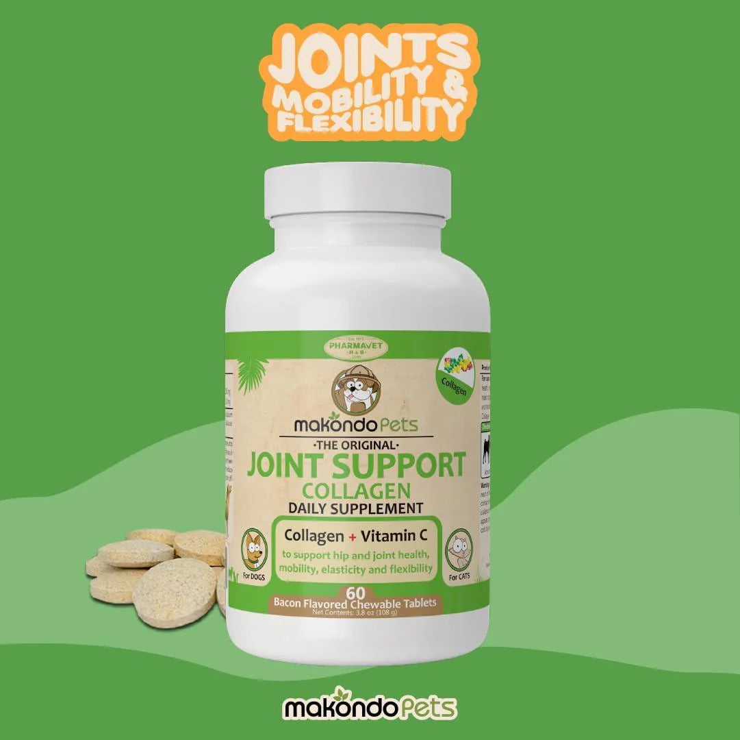 Collagen for Dogs and Cats Joint Supplement with Vitamin C 60 Pills Support