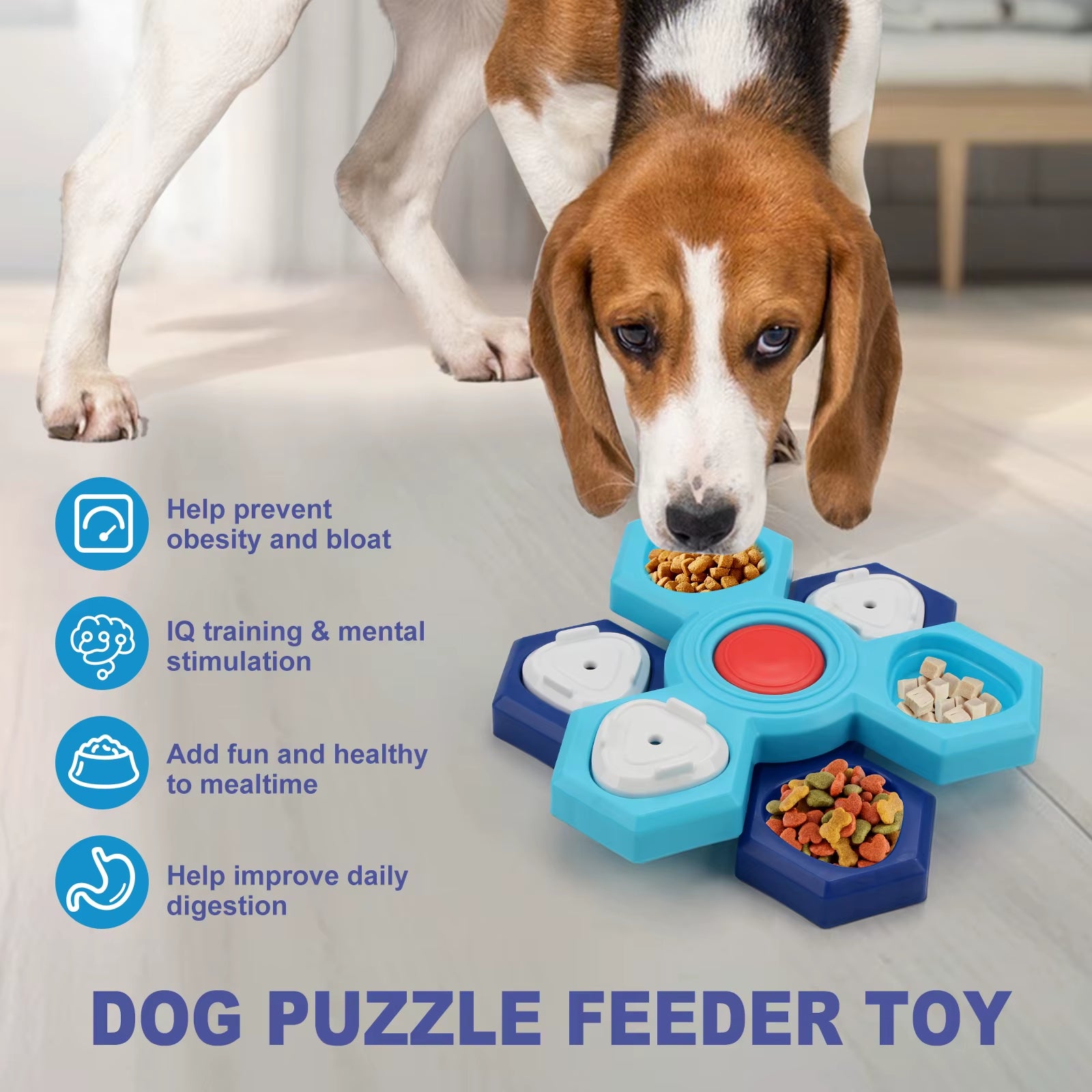 Dog Puzzle Toys Interactive Treat Dispensing Pet Slow Feeder for Small Large Dogs Puppy Enrichment IQ Training Dog Treat Puzzle