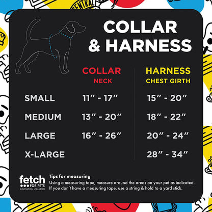 Iconic Graphics Dog Collar for Medium Dogs, Medium (M) | Black Medium Dog Collar, Cute Dog Collar with D-Ring | Dog Apparel & Accessories Friends Merch for Dogs from Friends