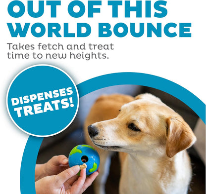 Outward Hound by  Orbee-Tuff Planet Ball Blue/Green Treat-Dispensing Dog Toy, Small